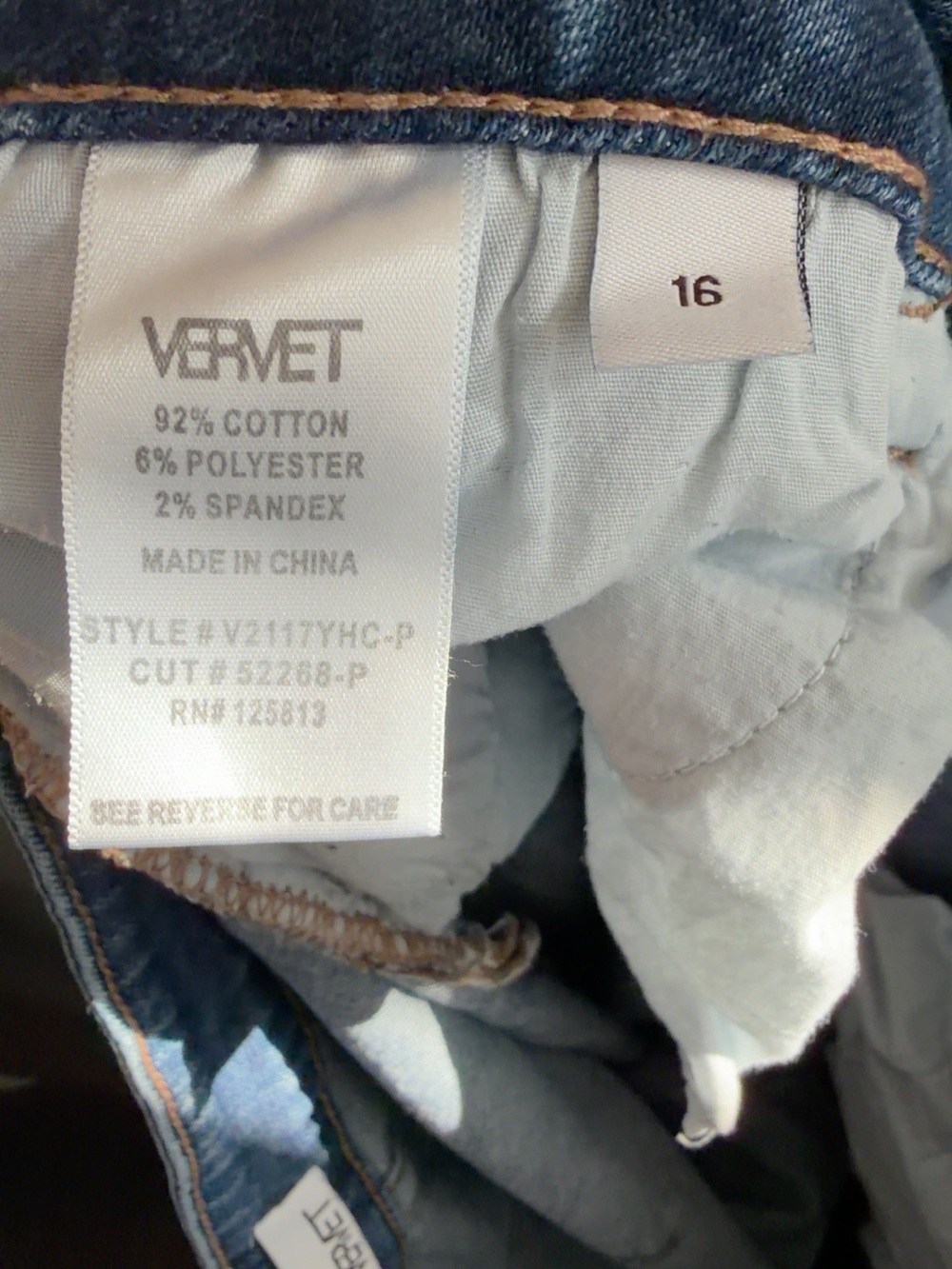 VERVET Los Angeles Size 16 Medium Wash Straight Leg Ankle Jeans Stretch - Picture 5 of 7